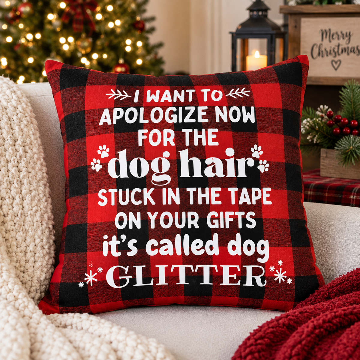 Pet‑Themed Holiday Pillows – 16×16