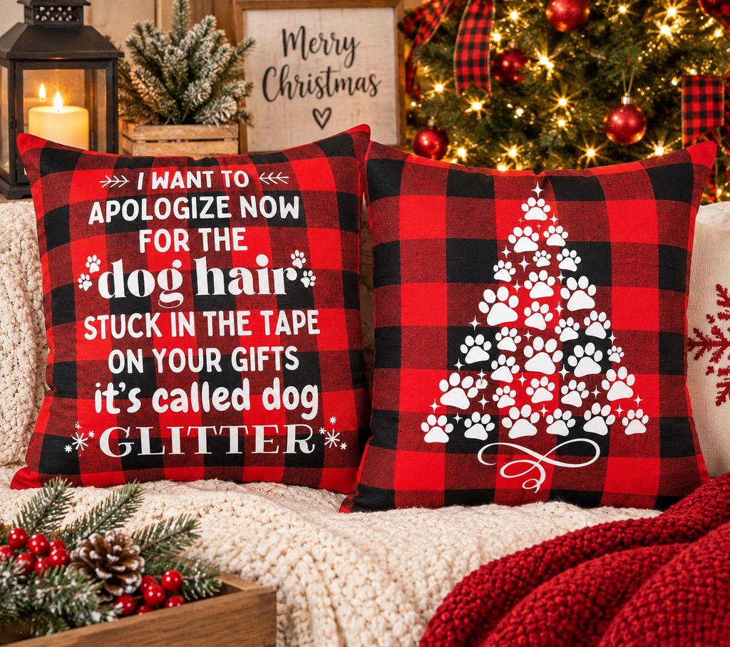 Pet‑Themed Holiday Pillows – 16×16