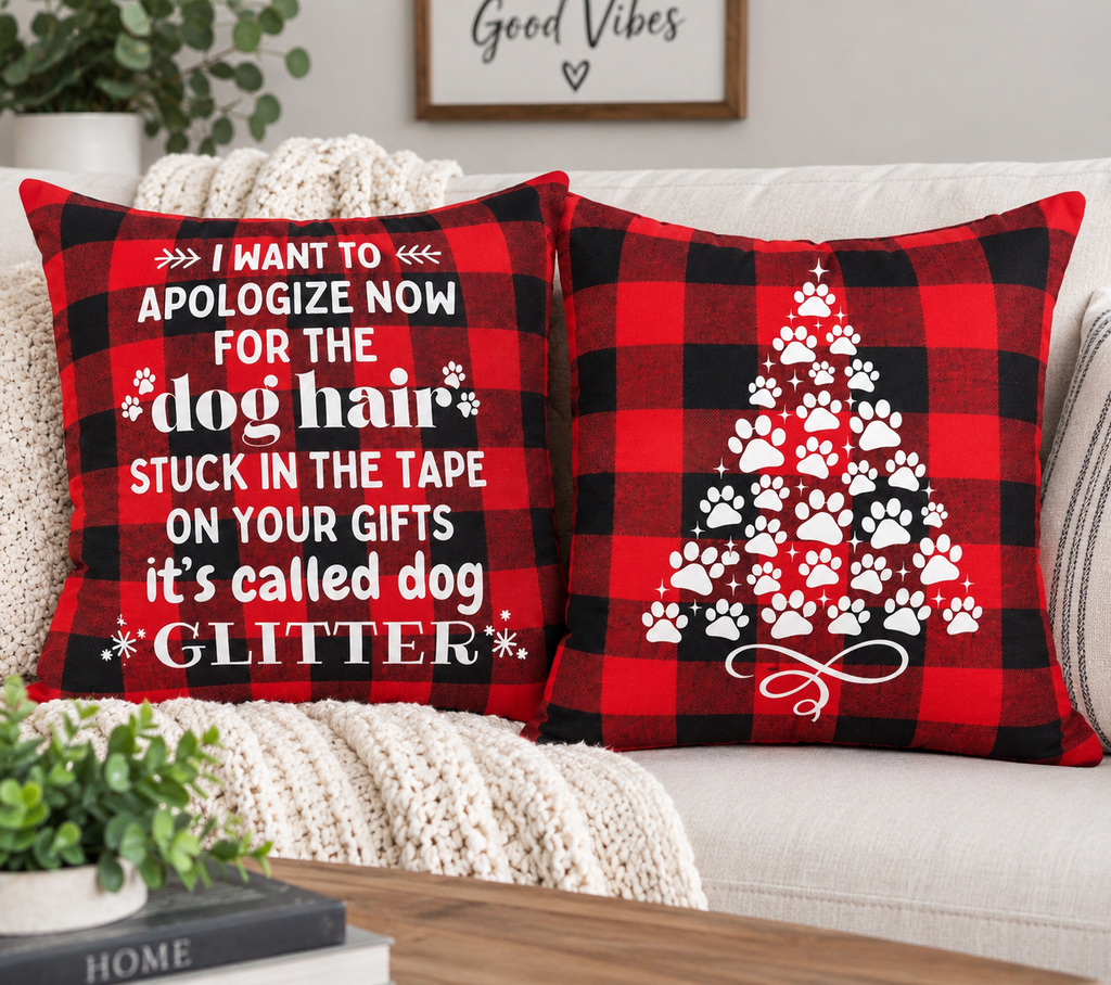 Pet‑Themed Holiday Pillows – 16×16