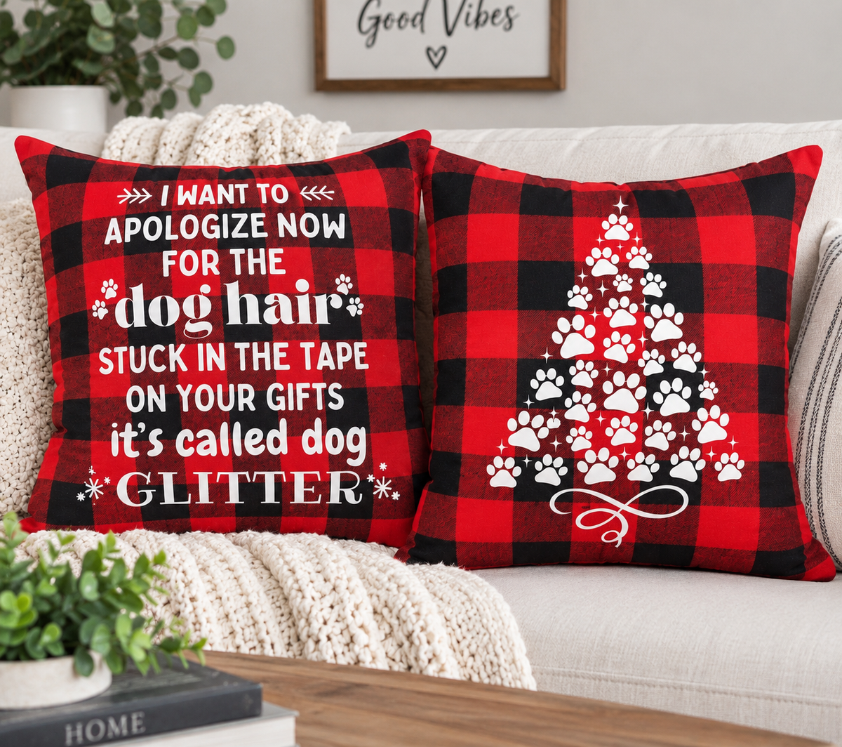 Pet‑Themed Holiday Pillows – 16×16