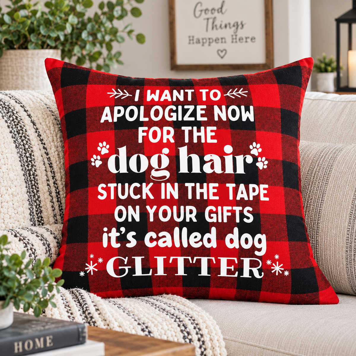 Pet‑Themed Holiday Pillows – 16×16