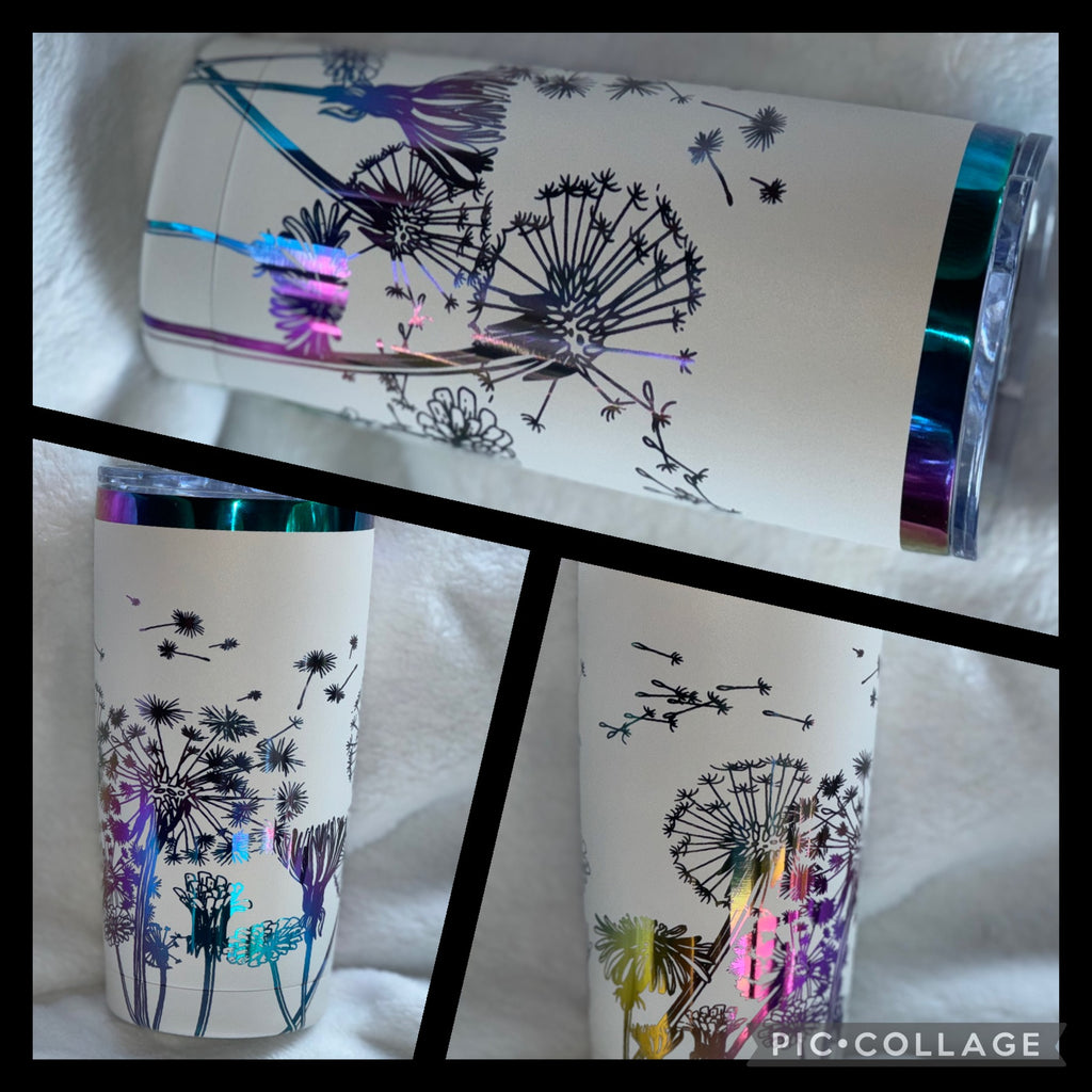 20oz Laser engraved Rainbow Underlay