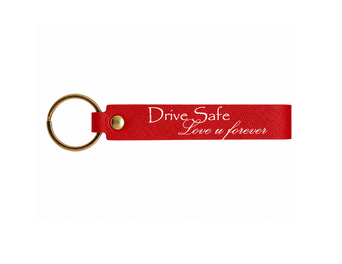 Personalized Leatherette Keychain Wristlet