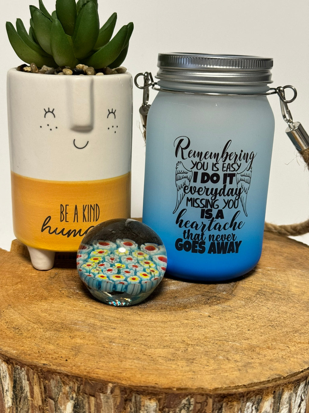Solar LED Light Ombre Mason Jar Lantern