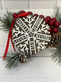 Personalized Family Snowflake Ornament
