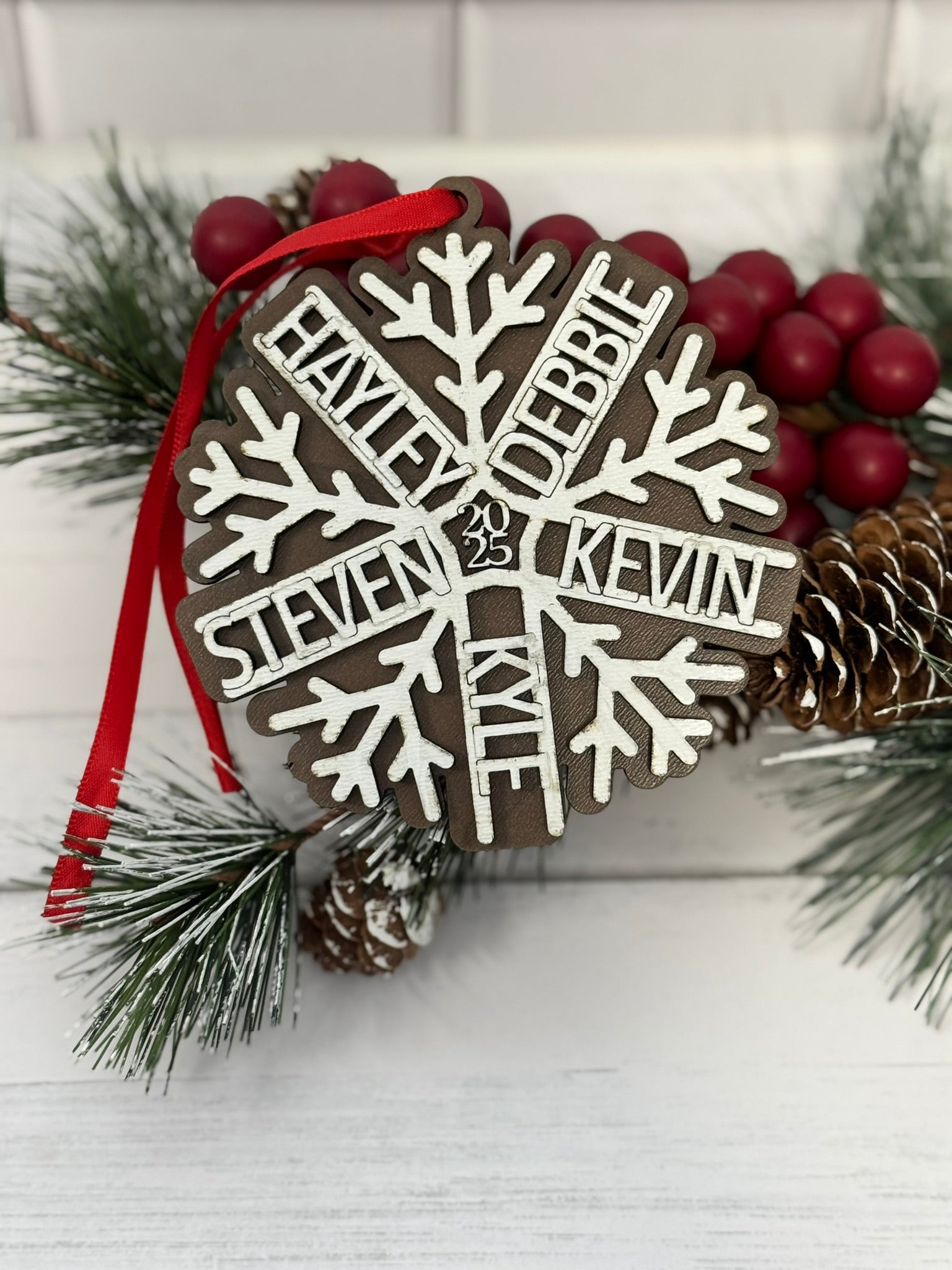 Personalized Family Snowflake Ornament