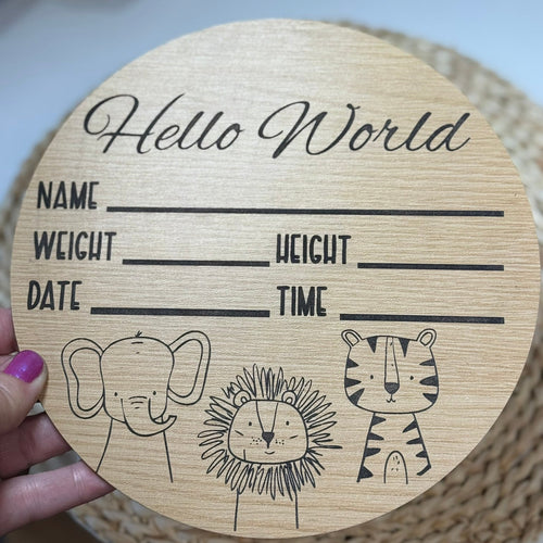 Baby Arrival Announcement Sign