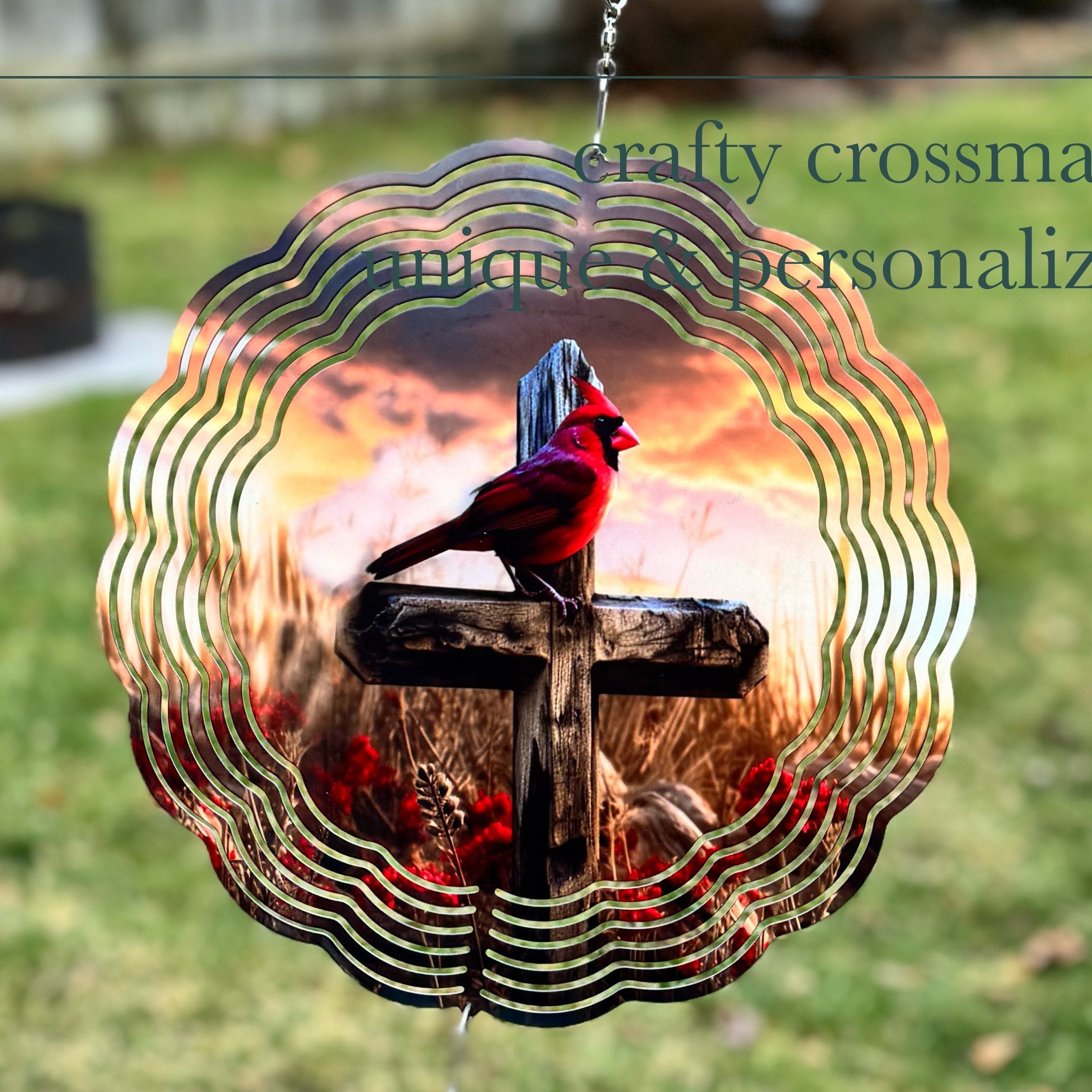 Cardinal Memorial Wind Spinner