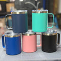 Stainless Steel Mug + Car Coaster Bundle