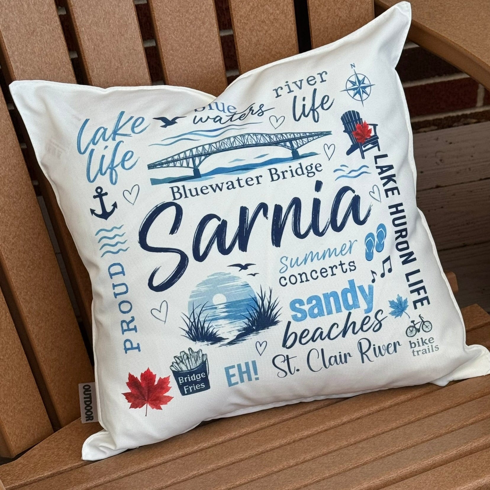 Sarnia Vibes Outdoor Pillow