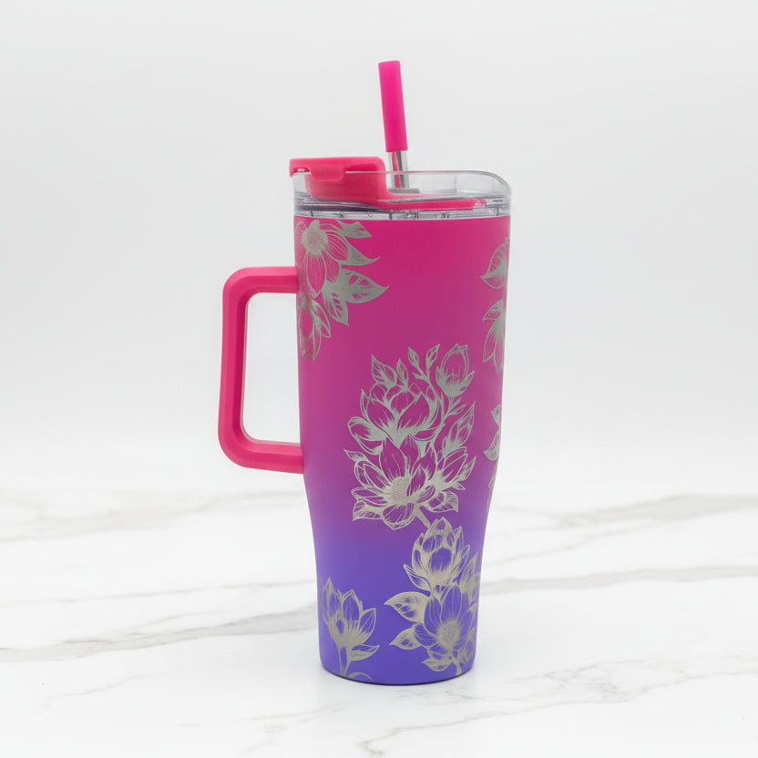 Magnolia Engraved Tumbler