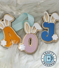 Bunny Initial Easter Basket Tag