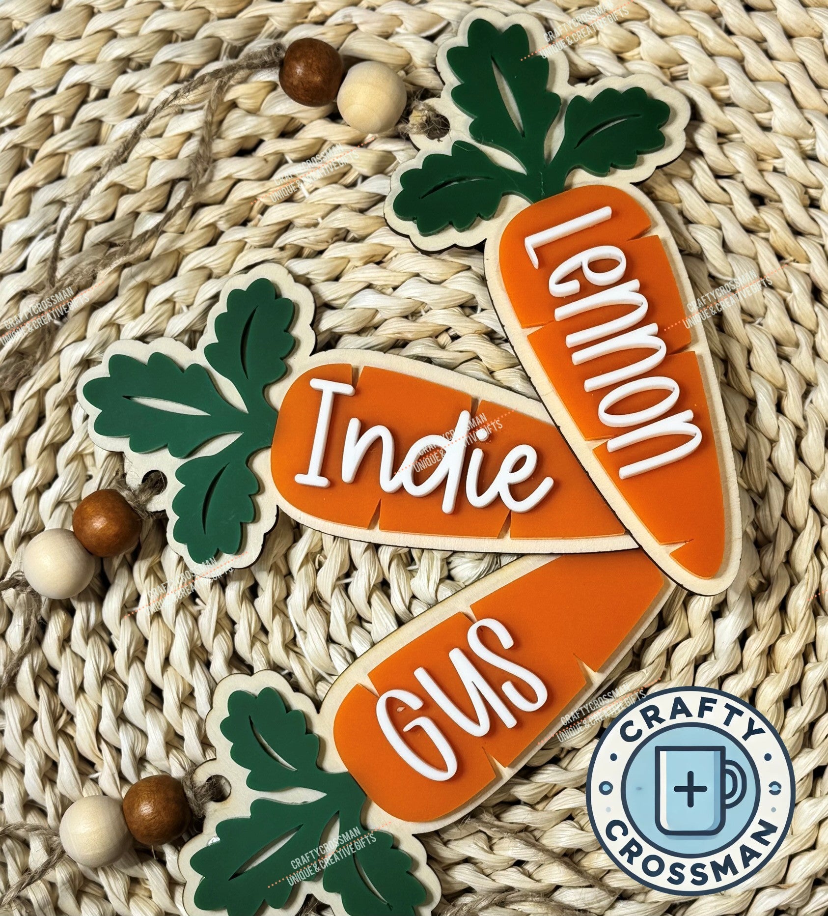 Carrot Easter Basket Tag