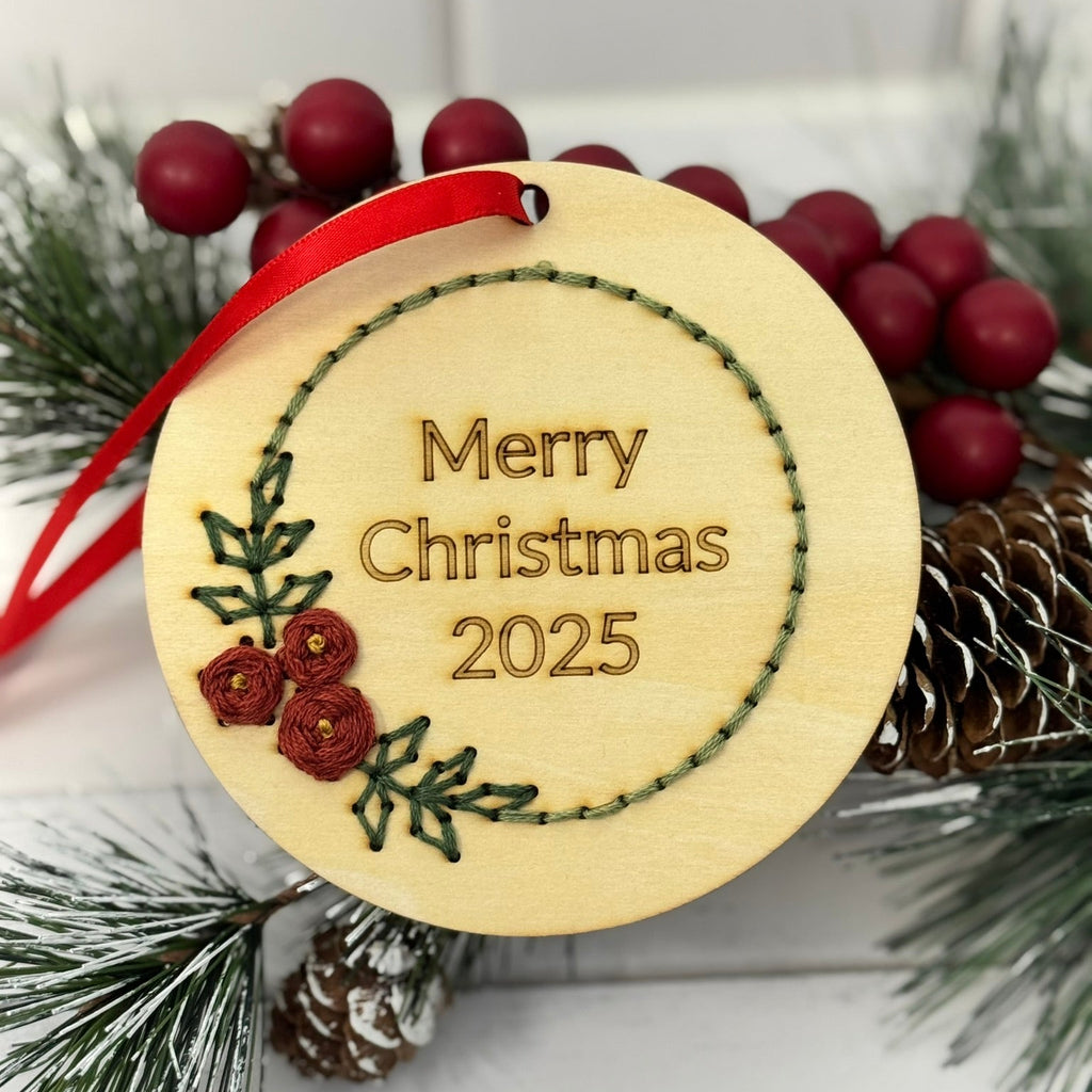Wooden Embroidery Ornament Set
