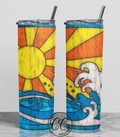 Summer Time Beach Theme Tumbler